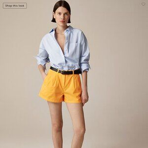 J. Crew 3" pleated heritage chino short light orange